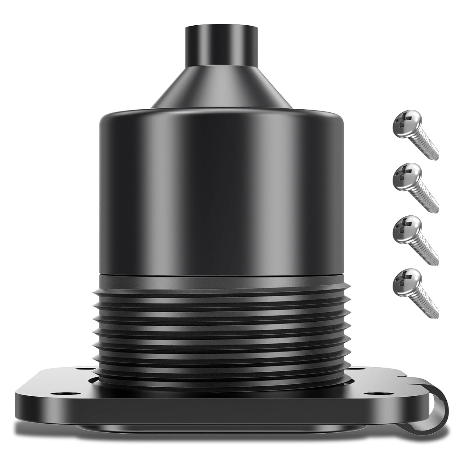 Flanged Inlet 15A AC Port Shore Power Plug with Waterproof Cover NEMA 5-15P Male