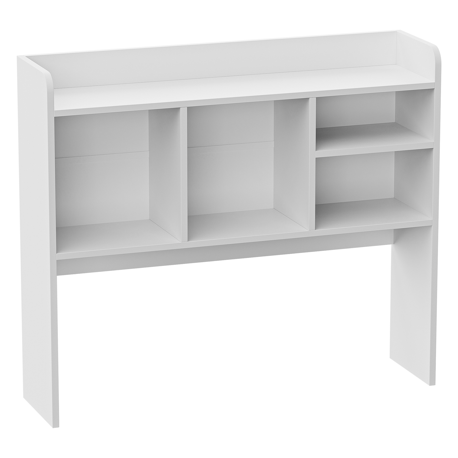 Desktop Organizer Shelf Wood Desk Hutch for Computer Monitor Display Shelf White