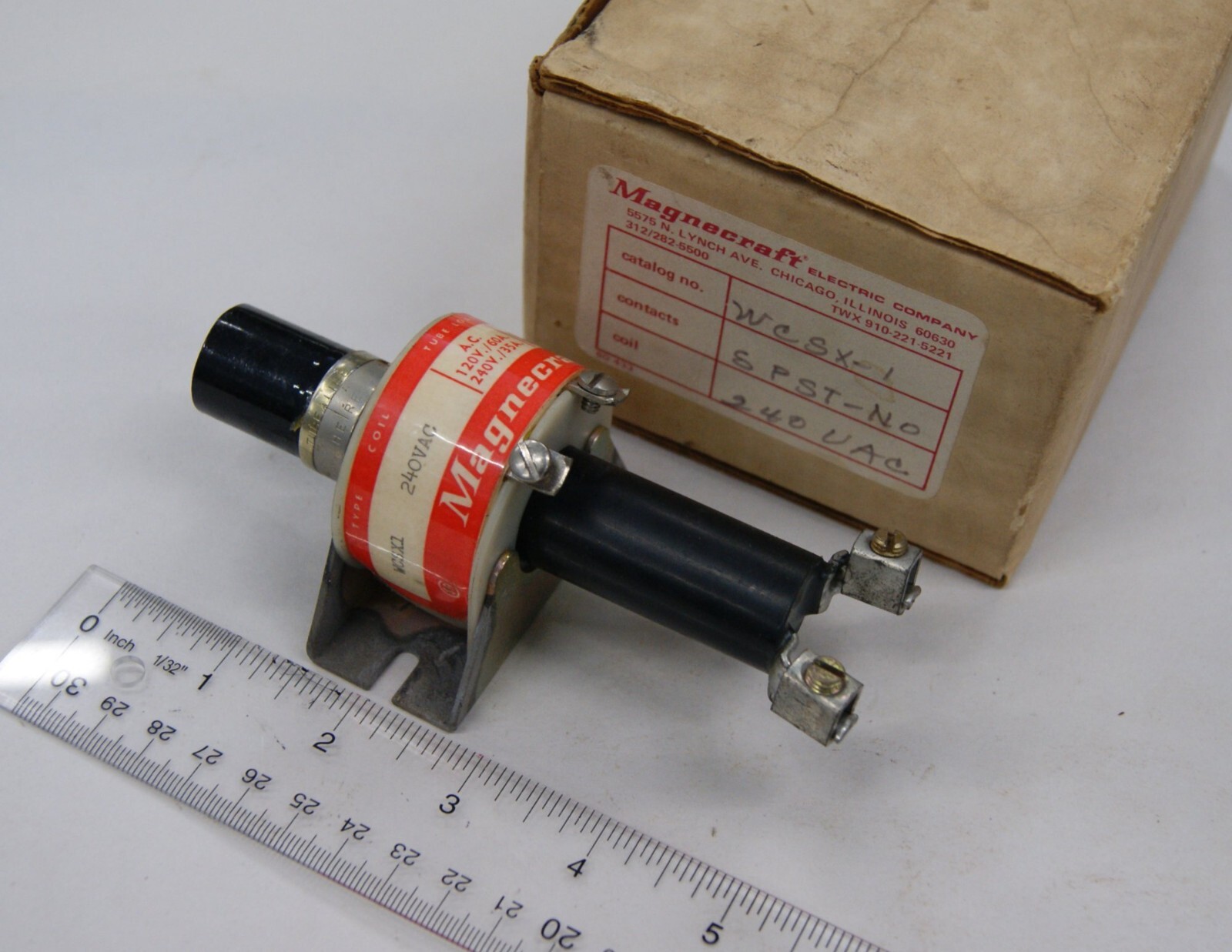 WCSX-1-120VAC 240VAC Coil AC – 2HP, DC – 1/2 HP Enclosed MDR Relay – NEW, SH6501