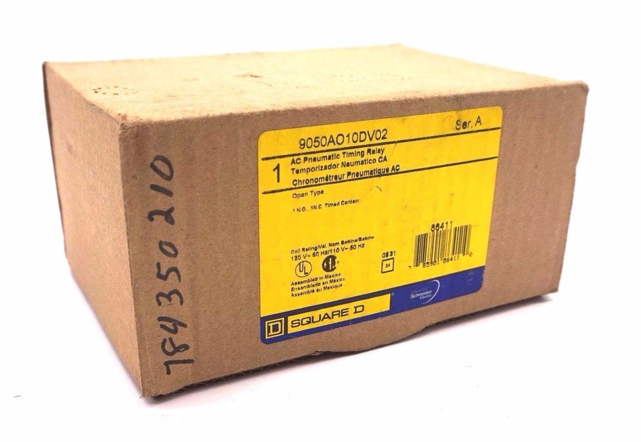 NEW SQUARE D 9050AO10DV02 PNEUMATIC TIMING RELAY SER.A