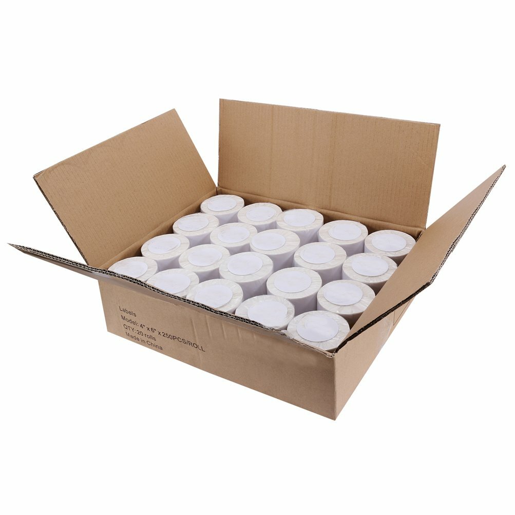 40 Rolls 4×6 Direct Thermal Shipping 10000 Labels For Zebra 2844 Eltron ZP450 US