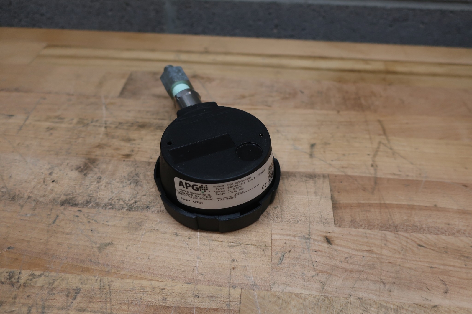 APG PG7-100.00-PSIG #549016-1015 Digital Pressure Gauge
