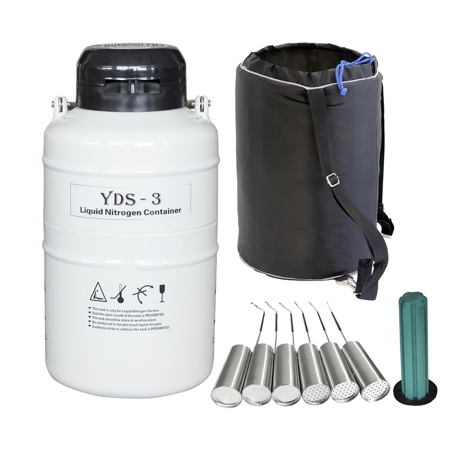 Liquid Nitrogen Tank Aluminum Alloy Cryogenic Container LN2 Dewar