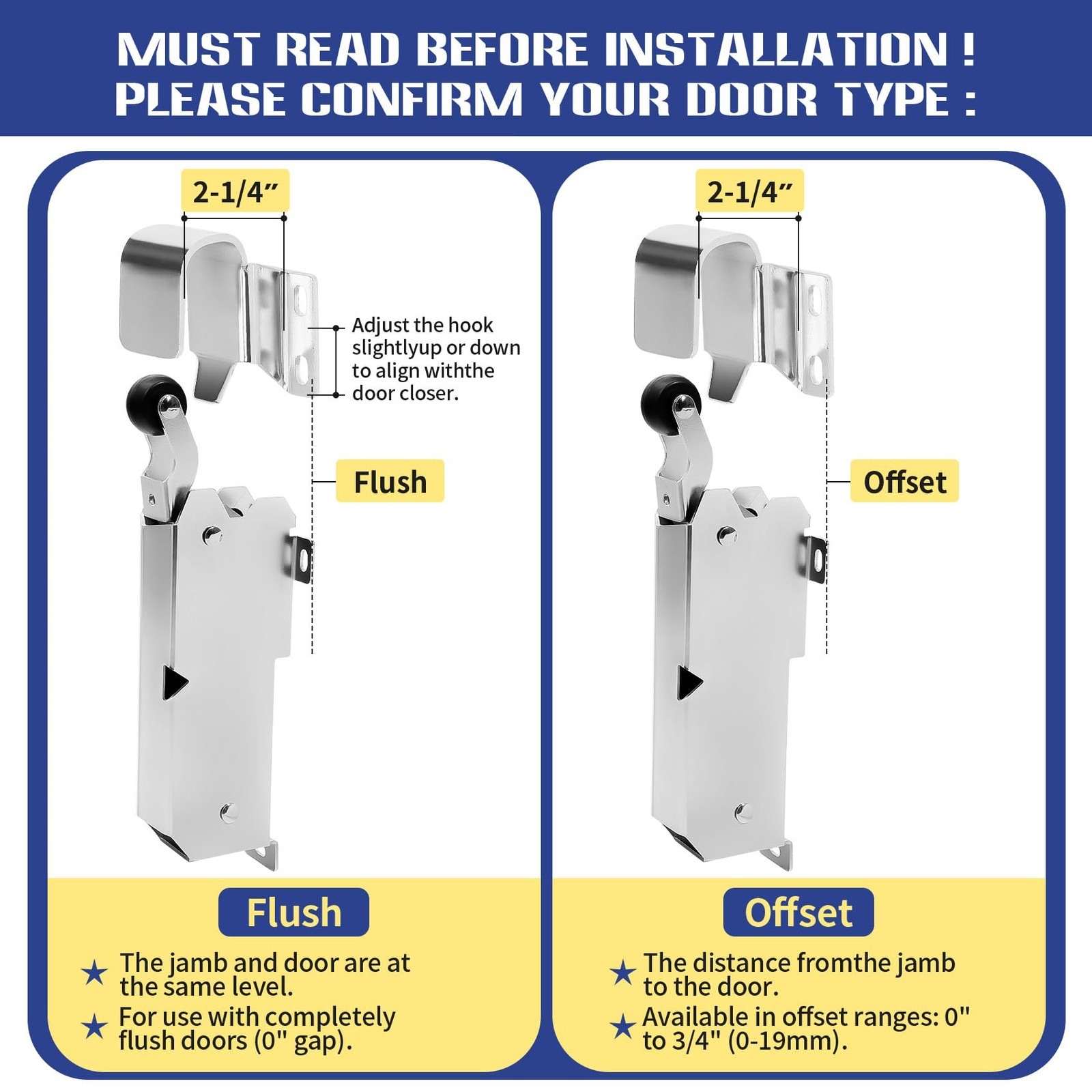 Powerful Hydraulic Door Closer For Walk-in Freeze Or Cooler 304 Stainless Flush