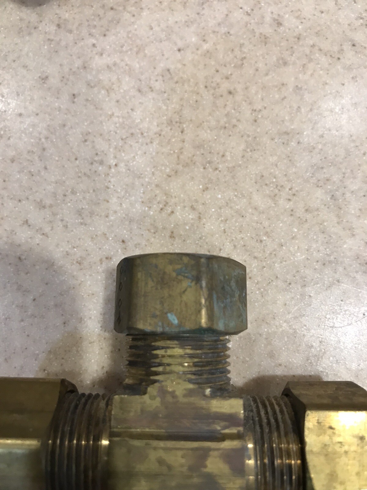 5/8” brass tee compression fittings 3 lots Of 4. new old stock. some tarnish