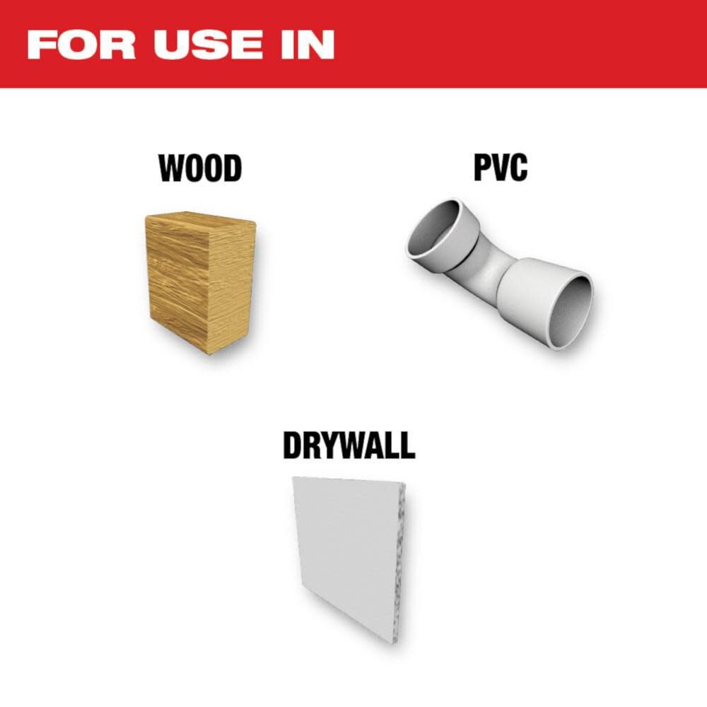 Milwaukee Open-Lok 1-3/8Inch Hcs Wood Blades 3Pk