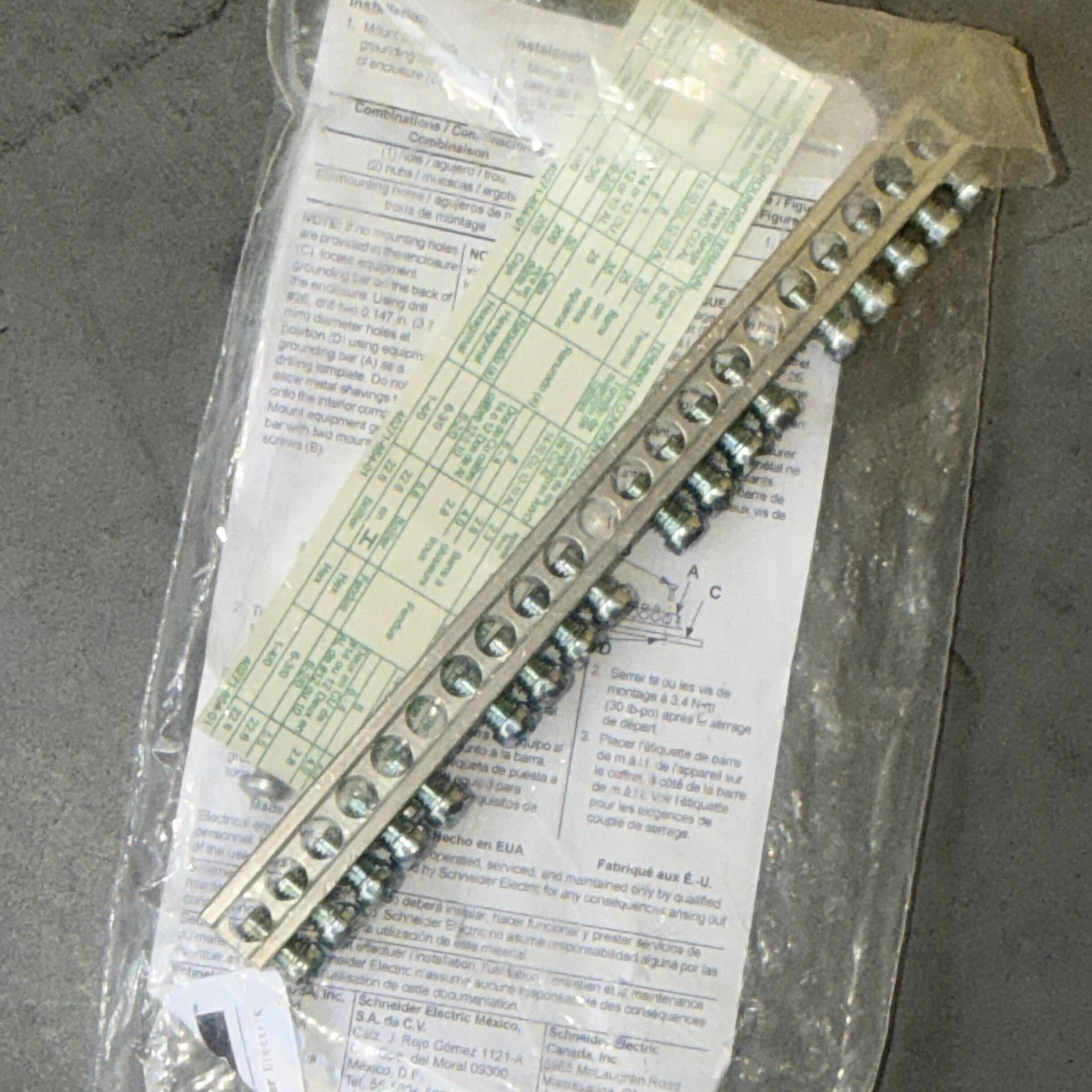 Square D PK18GTA Equipment Grounding Bar Kit, 21-30V 31-40A Screw Terminal