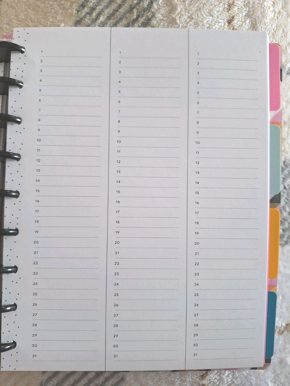 4 month happy planner classic undated Monthly Layout For Plans & Notes
