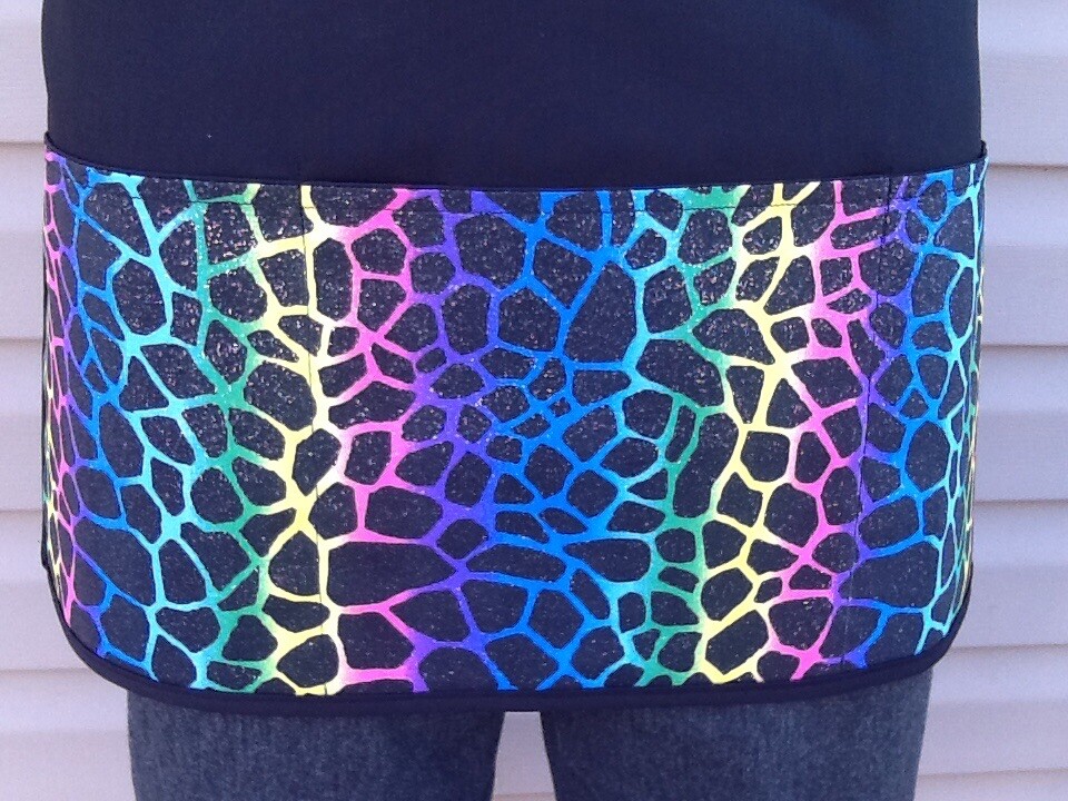 Animal print￼ 3 POCKET WAITRESS WAIST APRON RESTAURANT SERVER Janet’s Handmade