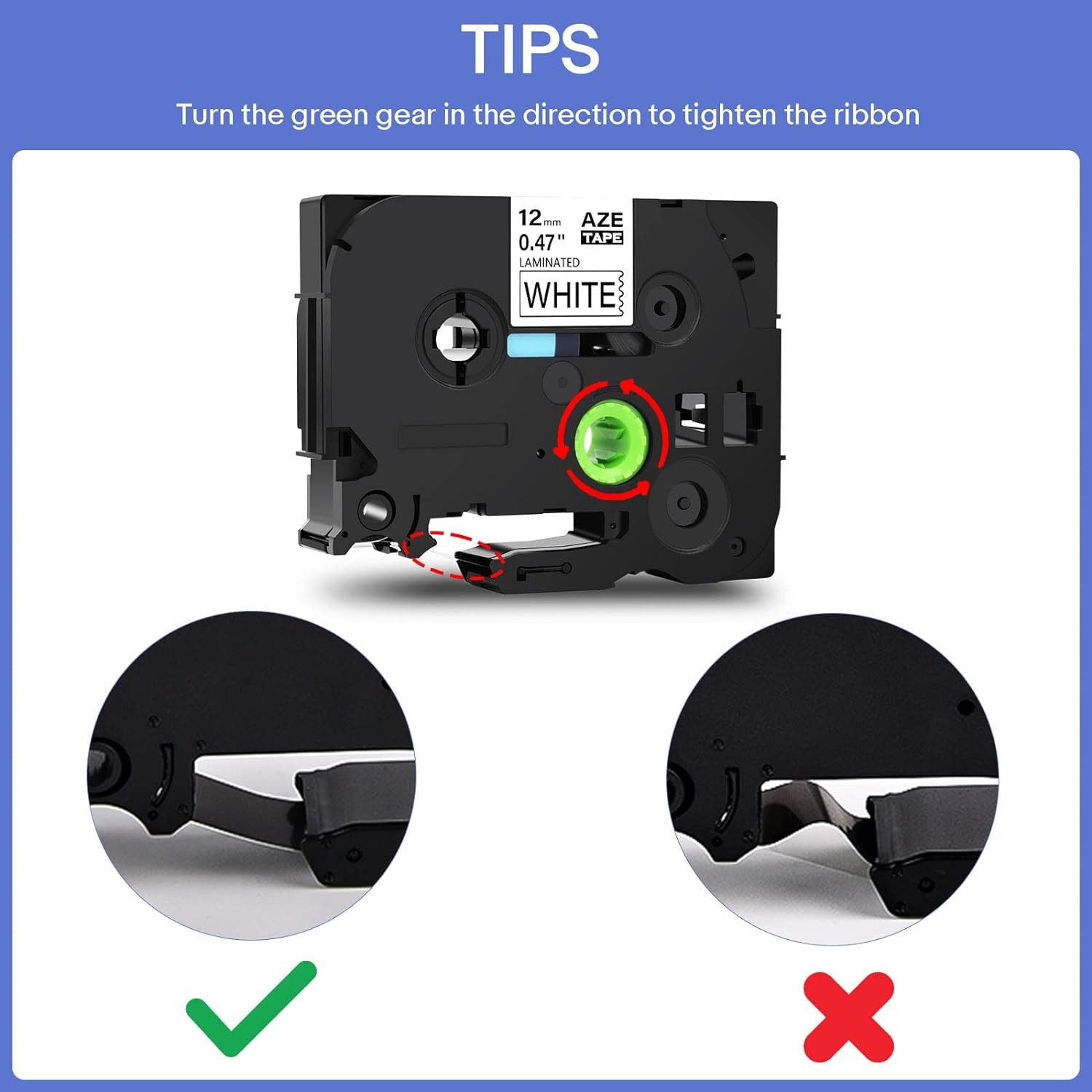 3PK Brother P-Touch TZe-231 TZ-231 12mm Black/White Standard Laminated Tape 0.47
