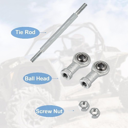 145mm Length 8mm Hole Diameter Adjustable Steering Tie Rod Ball Joint for 49cc E