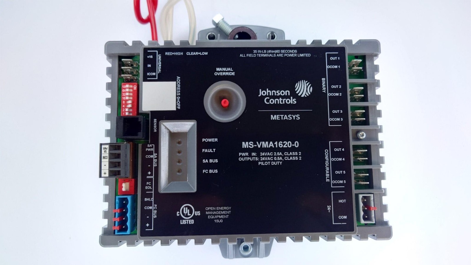 JOHNSON CONTROLS Metasys MS-VMA1620-0 Air Volume Controller, 35 IN-LB
