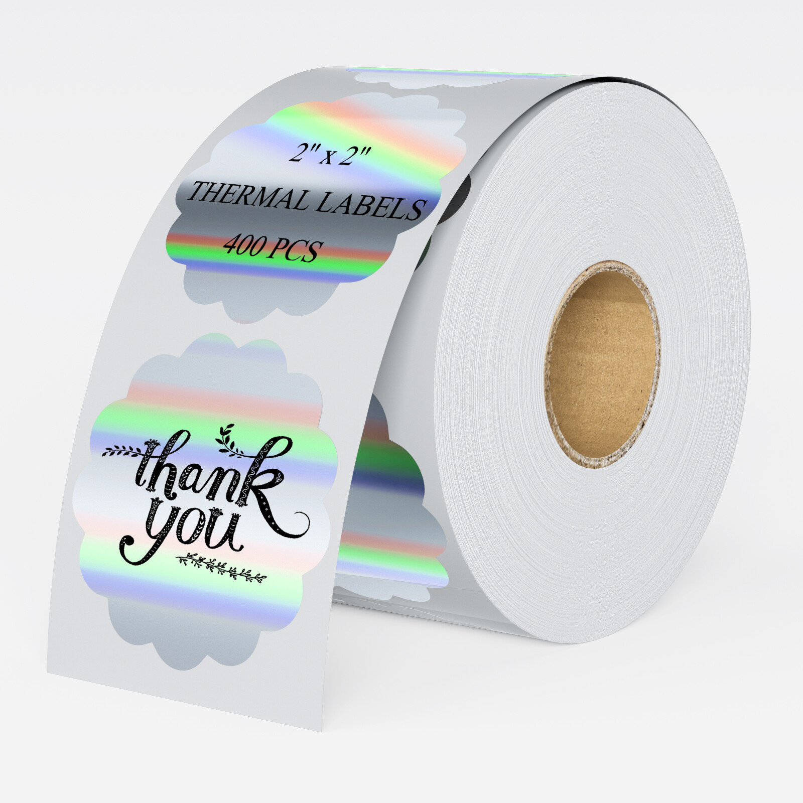 400/Roll 2” Holographic Circle Direct Thermal Stickers Labels for Rollo Zebra