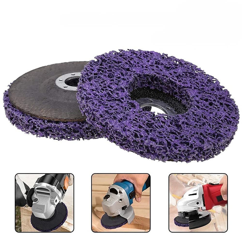 10 PCS 4.5″ x 7/8″ Black & Purple Poly Strip Discs, Rust Paint Oxidation Remover
