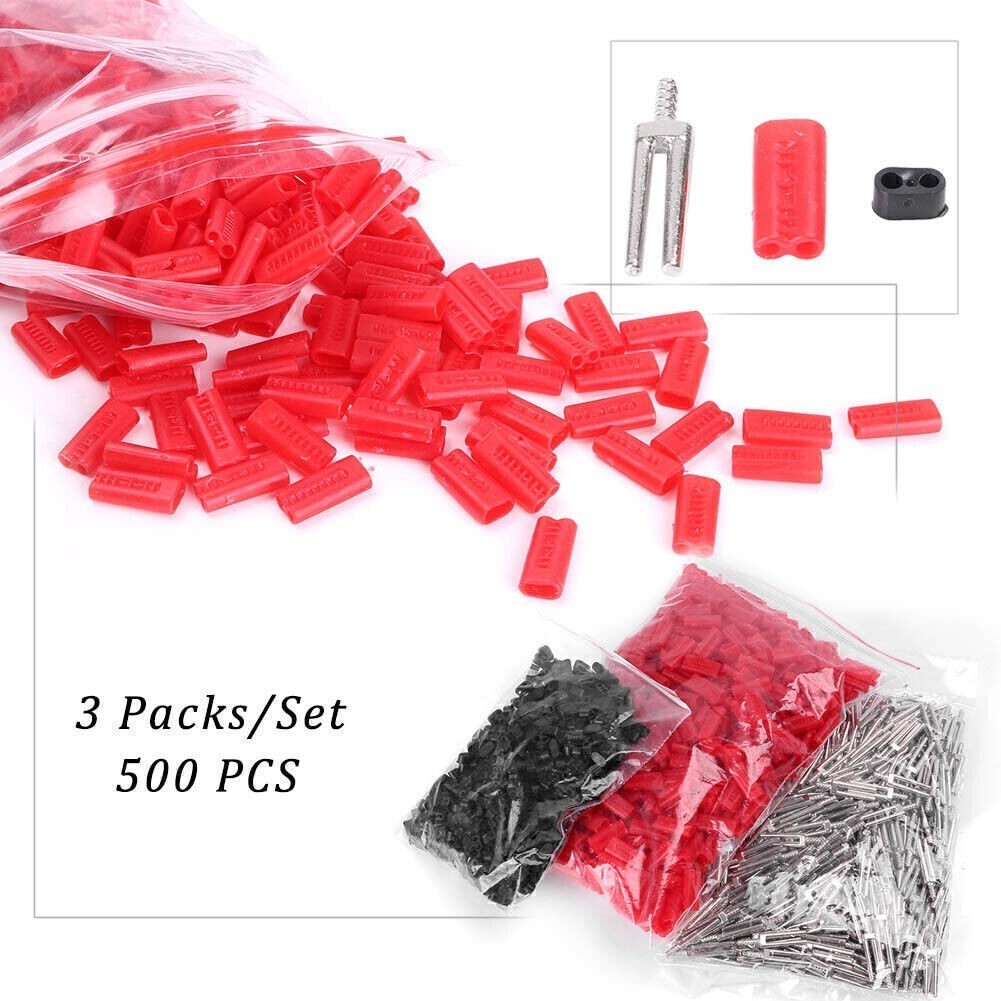 500 pcs 3 Packs Dental Master Twin Double II pins & Plastic Sleeves Wholesale