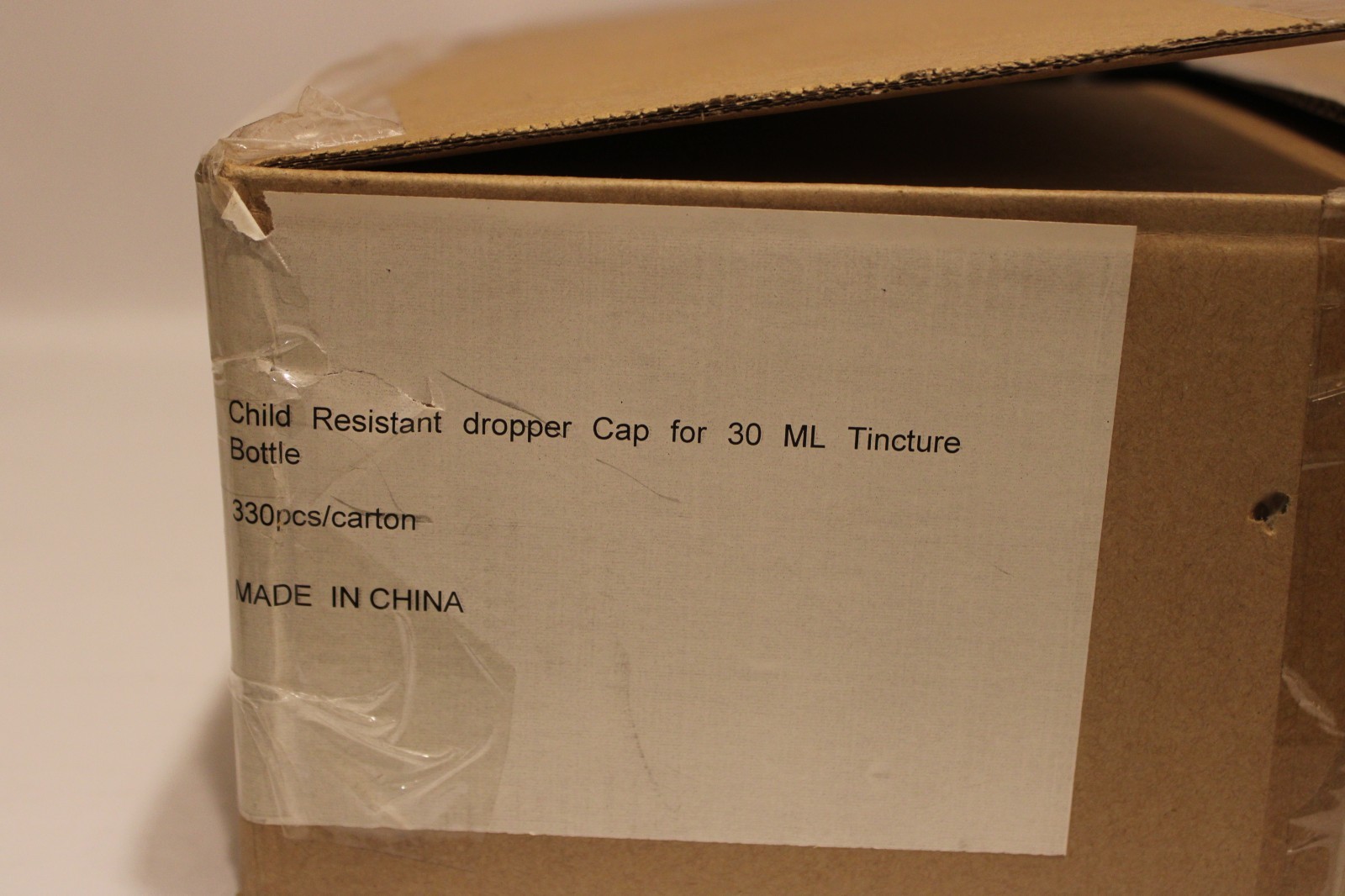 30 ml Tincture Bottles w/ Childproof Glass Dropper Cap – Lot of 330 bottles/caps