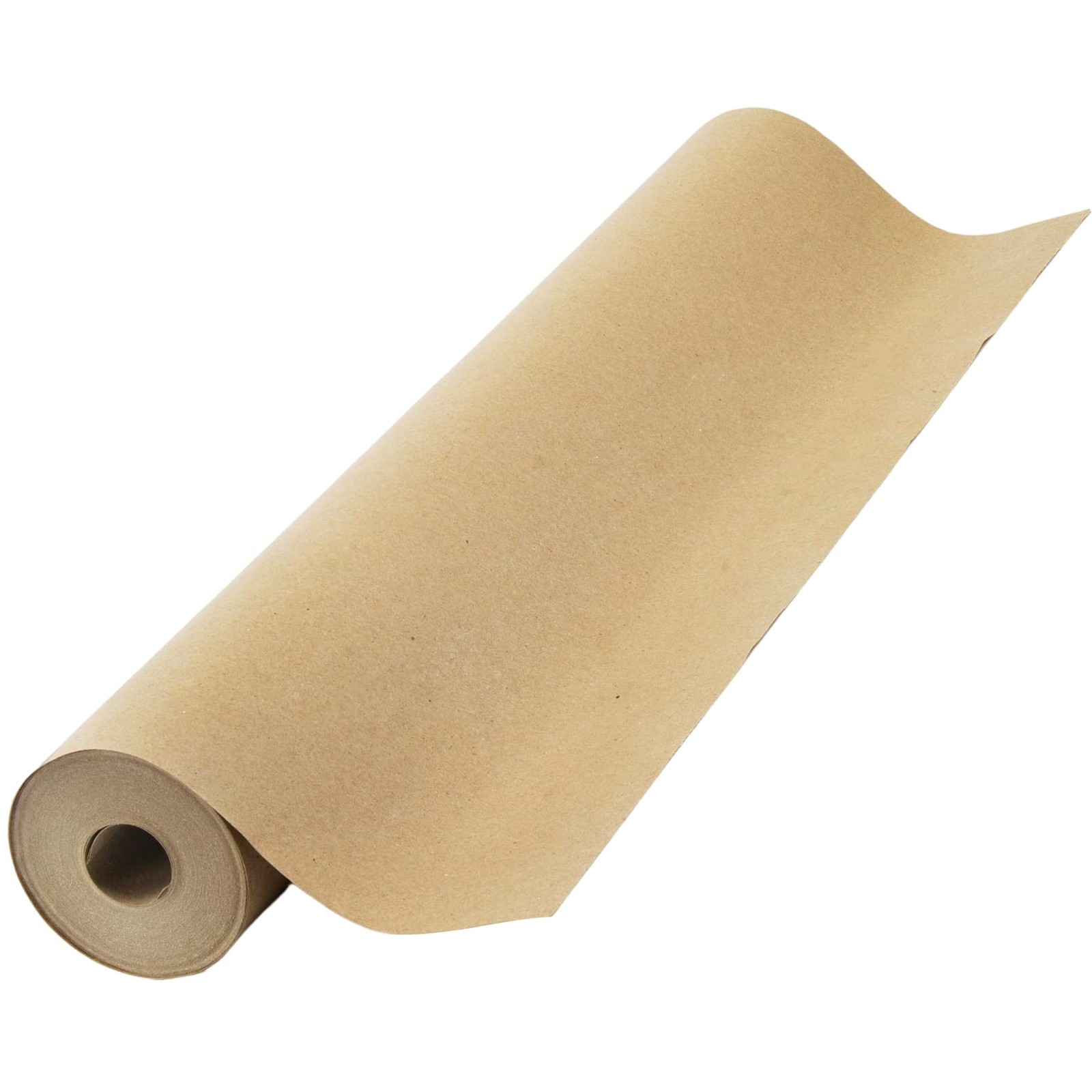 Rollo de papel kraft marrón de 17,75” x 1200” para envolver regalos y embalar