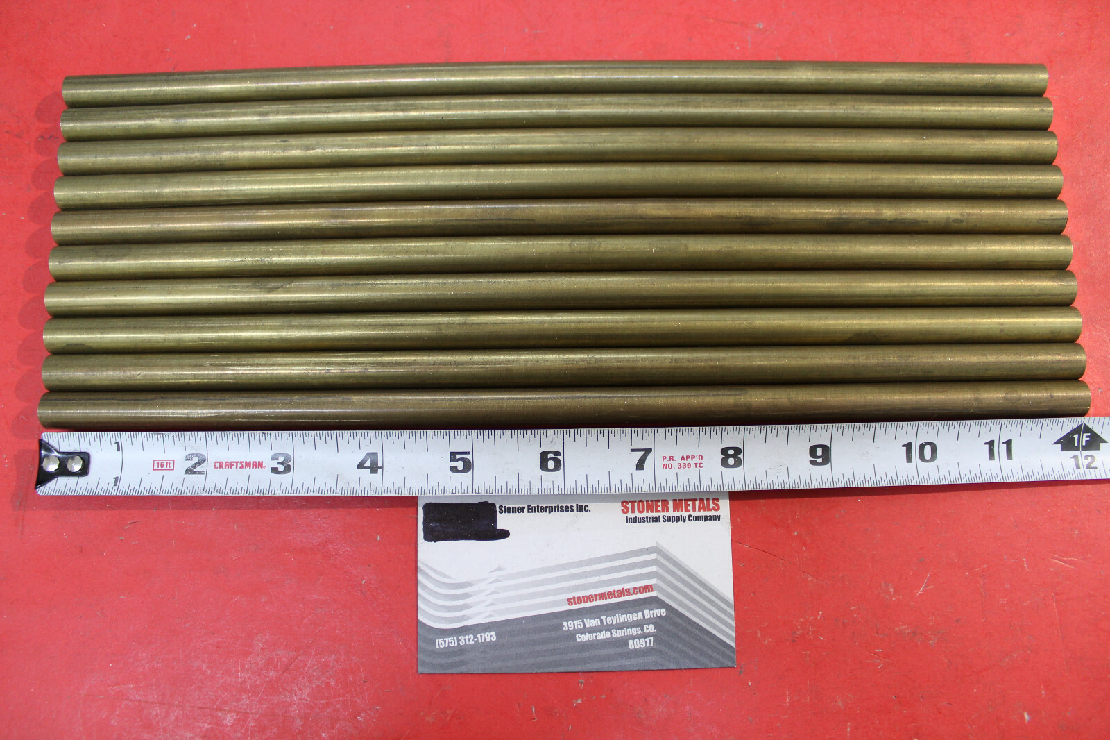 10 Pieces 1/2″ C360 BRASS ROUND ROD 12″ long Solid New Lathe Bar Stock H02 New