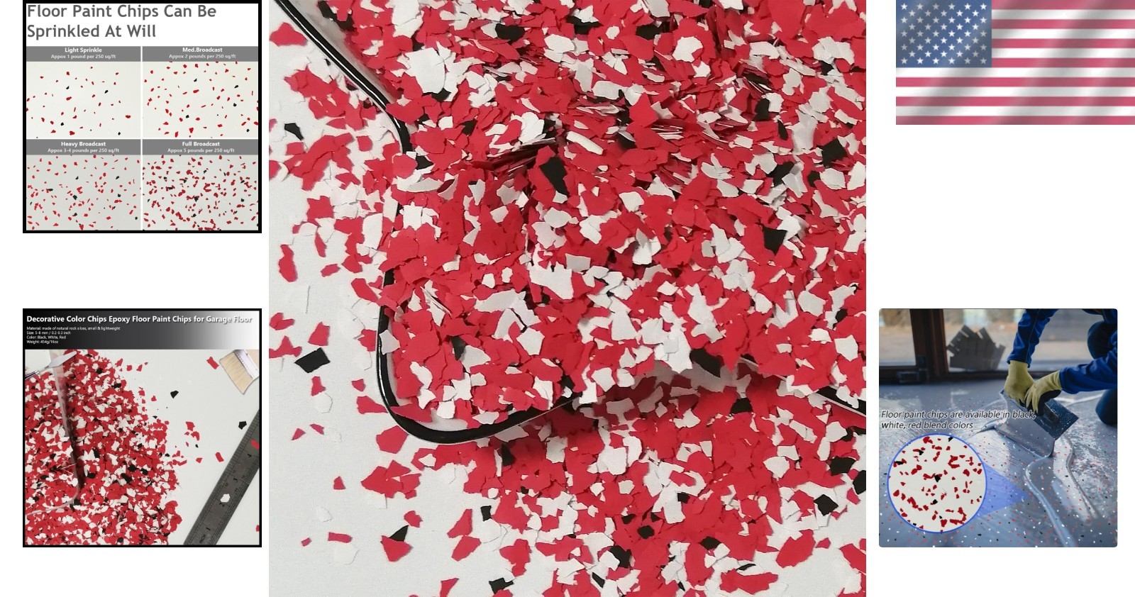Decorative 1LB Epoxy Floor Chips – Easy Install & Durable Finish for Floors
