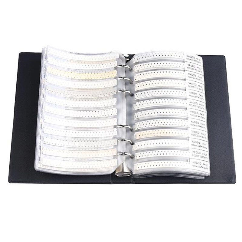 1Set 0201/0402/0603/0805/1206 SMD Resistors/Capacitors Samples Book Assorted Kit