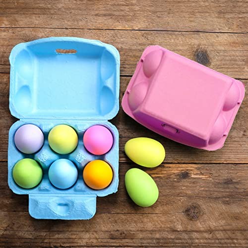 20 Pack Colored Egg Cartons Half Dozen 6 Count Vintage Easter Pulp Paper