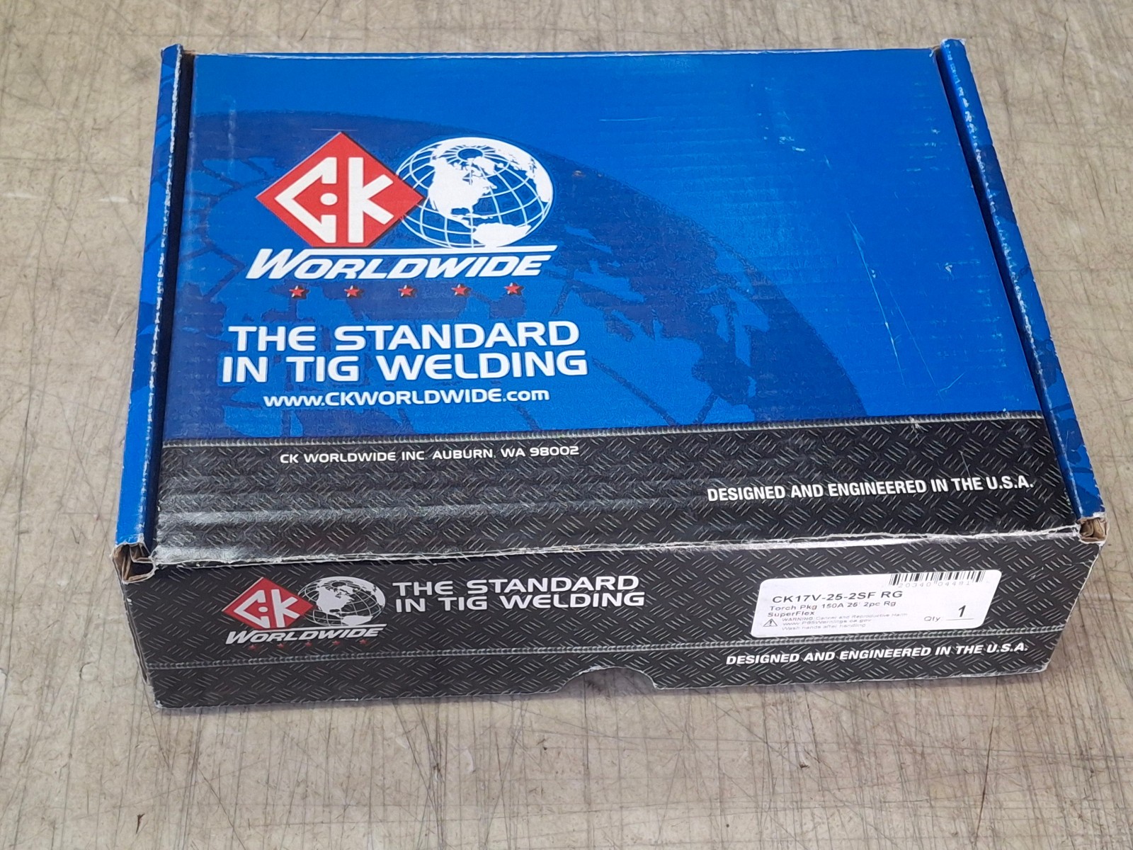 CK Worldwide – Ck17V-25-2Sf Rg – 150 Amp Rigid Head Tig Torch With Valve 25′