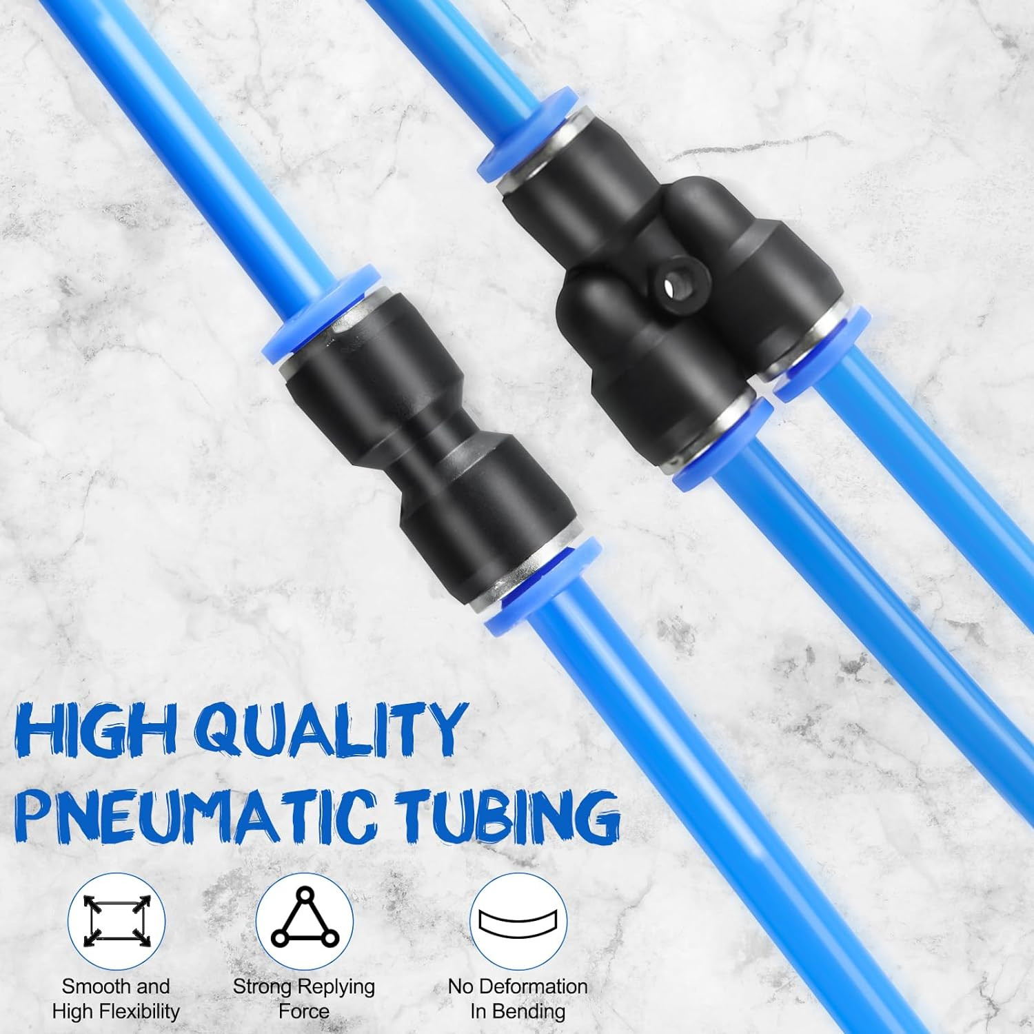 100Ft 6Mm OD 4Mm ID Polyurethane PU Air Hose Pipe Tube Kit, High Flexibility