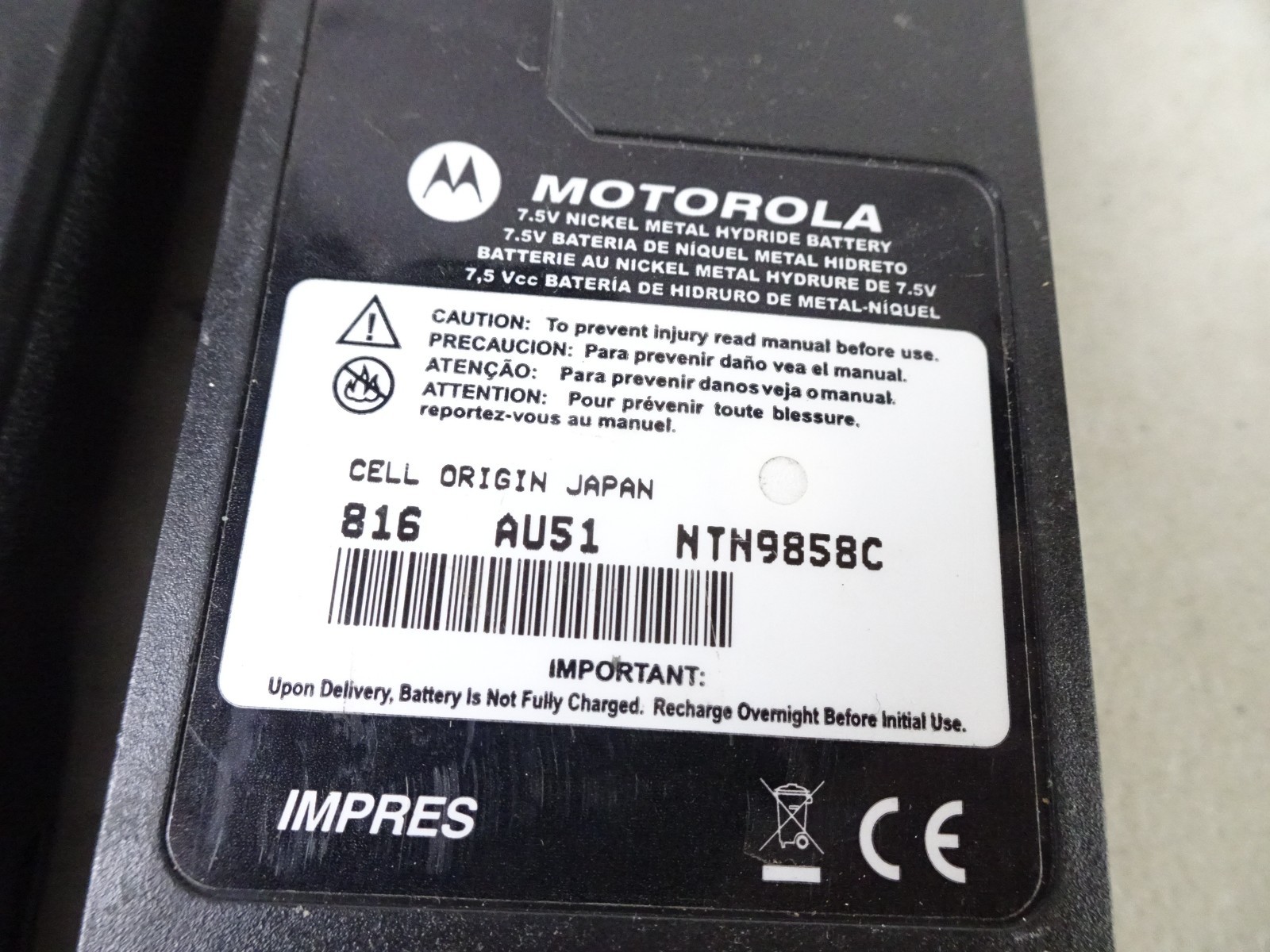 Lot of 6 OEM NTN9858C Motorola Impres Batteries