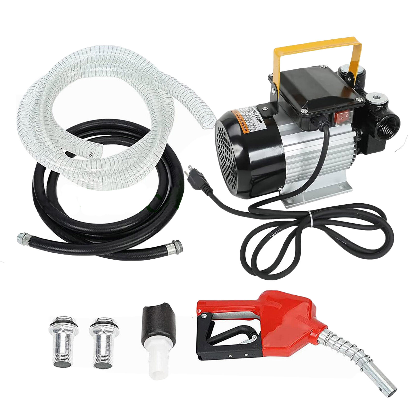 110V AC 16GPM Diesel Oil Fuel Transfer Pump Kit Electric Self-Priming w/ Nozzle