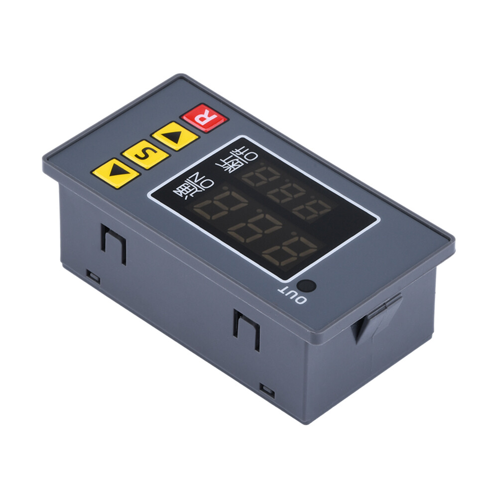 AC110-220V Cycle Timer Delay Dual LED Display Relay Module 0-999s/m/h Thermostat