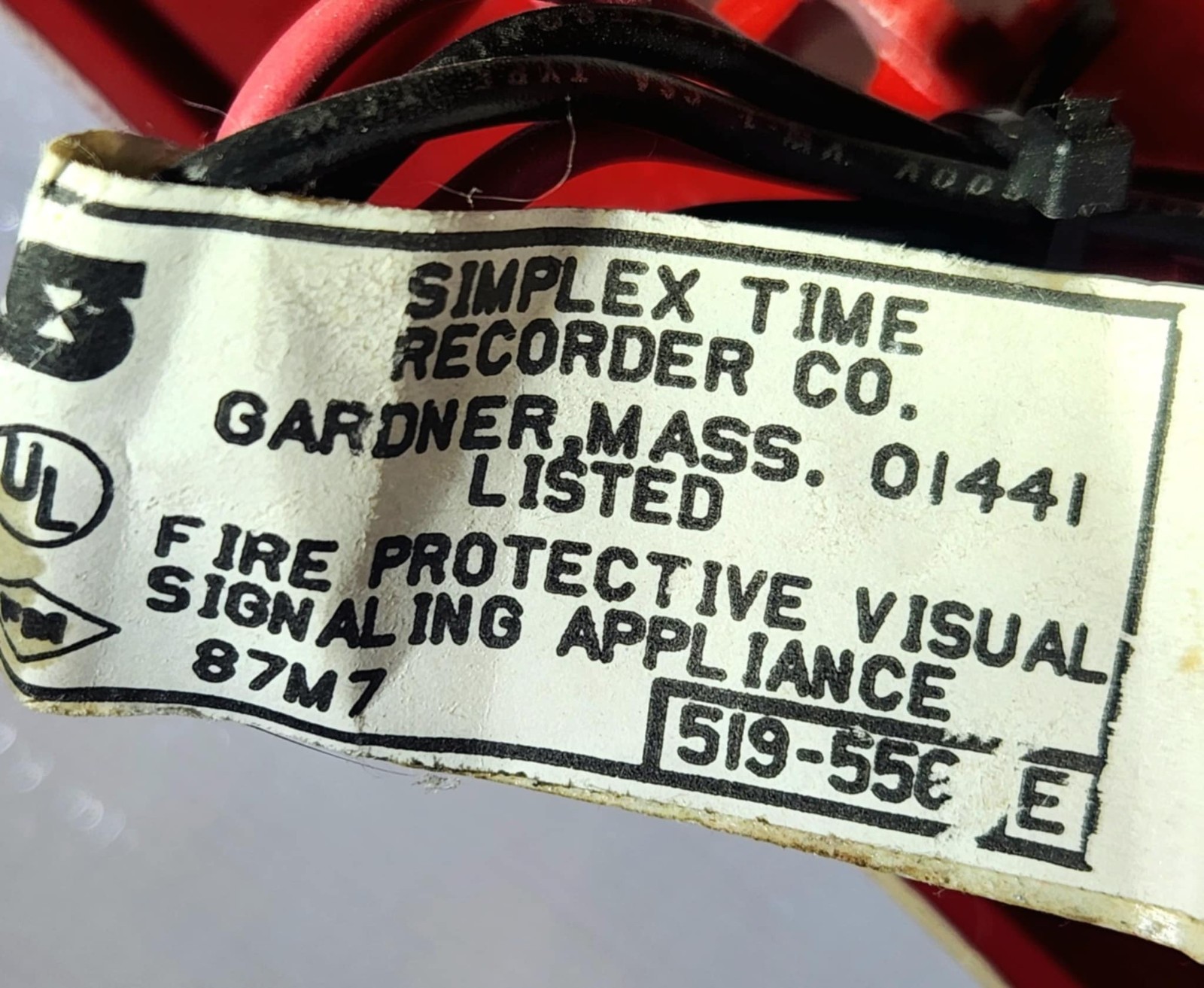 Simplex 2901‑9806 Vibratone Horn, 4903‑9101 Strobe Plate, Fire Alarm Horn Strobe