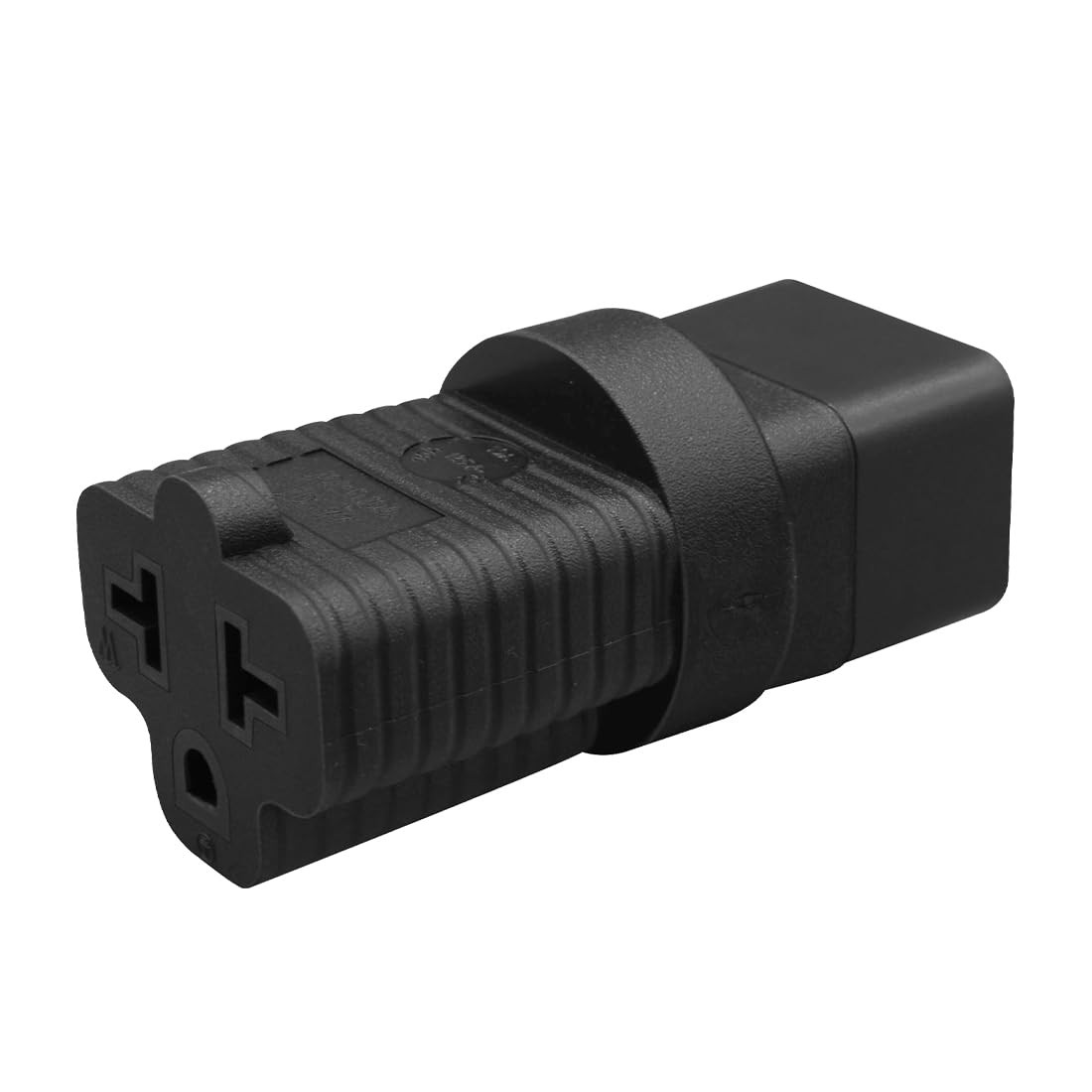 4in1 IEC320 C20 To NEMA 515/20R 615/20R AC Power Plug Adapter Black