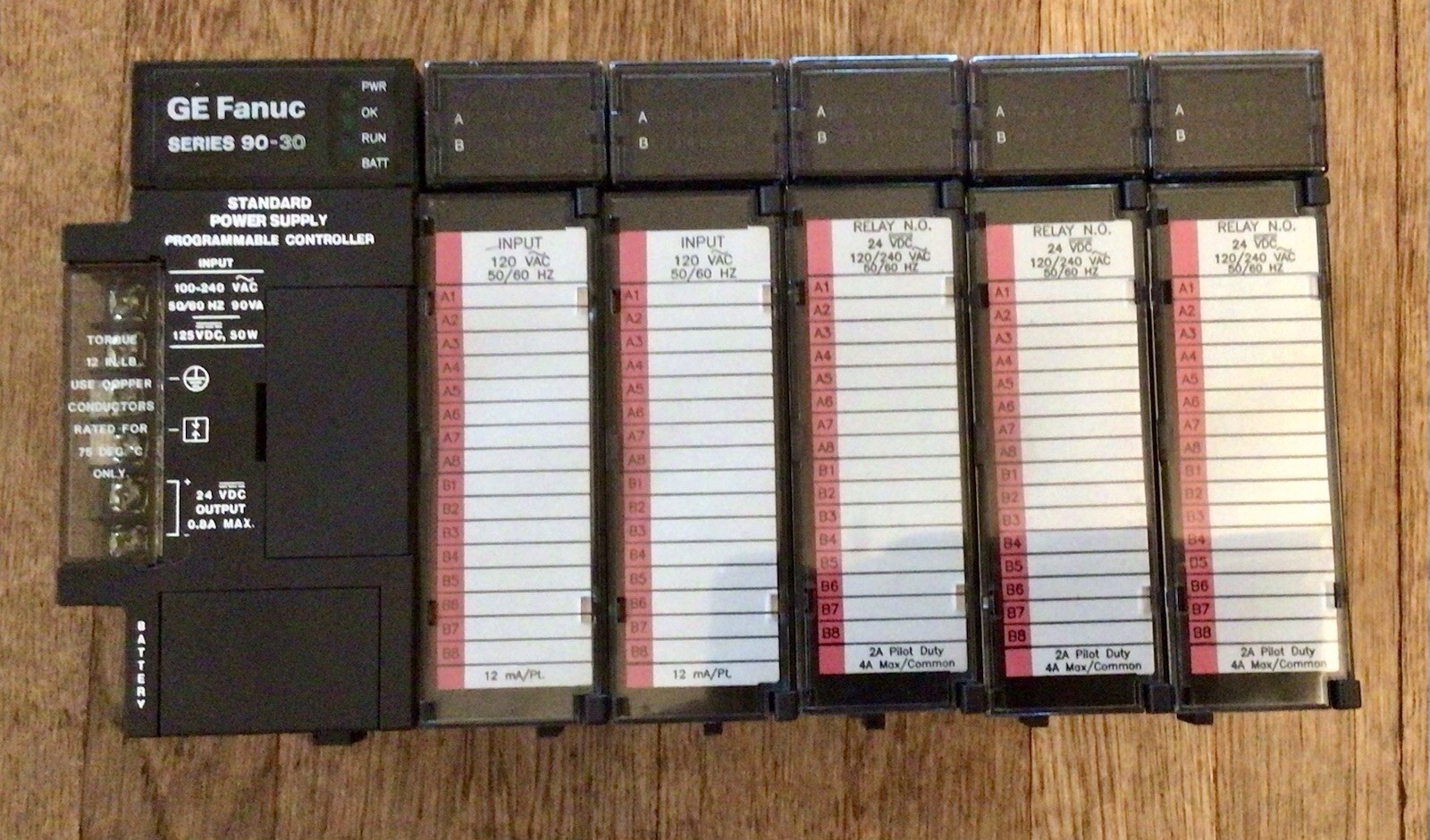 GE Fanuc IC693CPU311 5 Slot Base with CPU and I/O Modules
