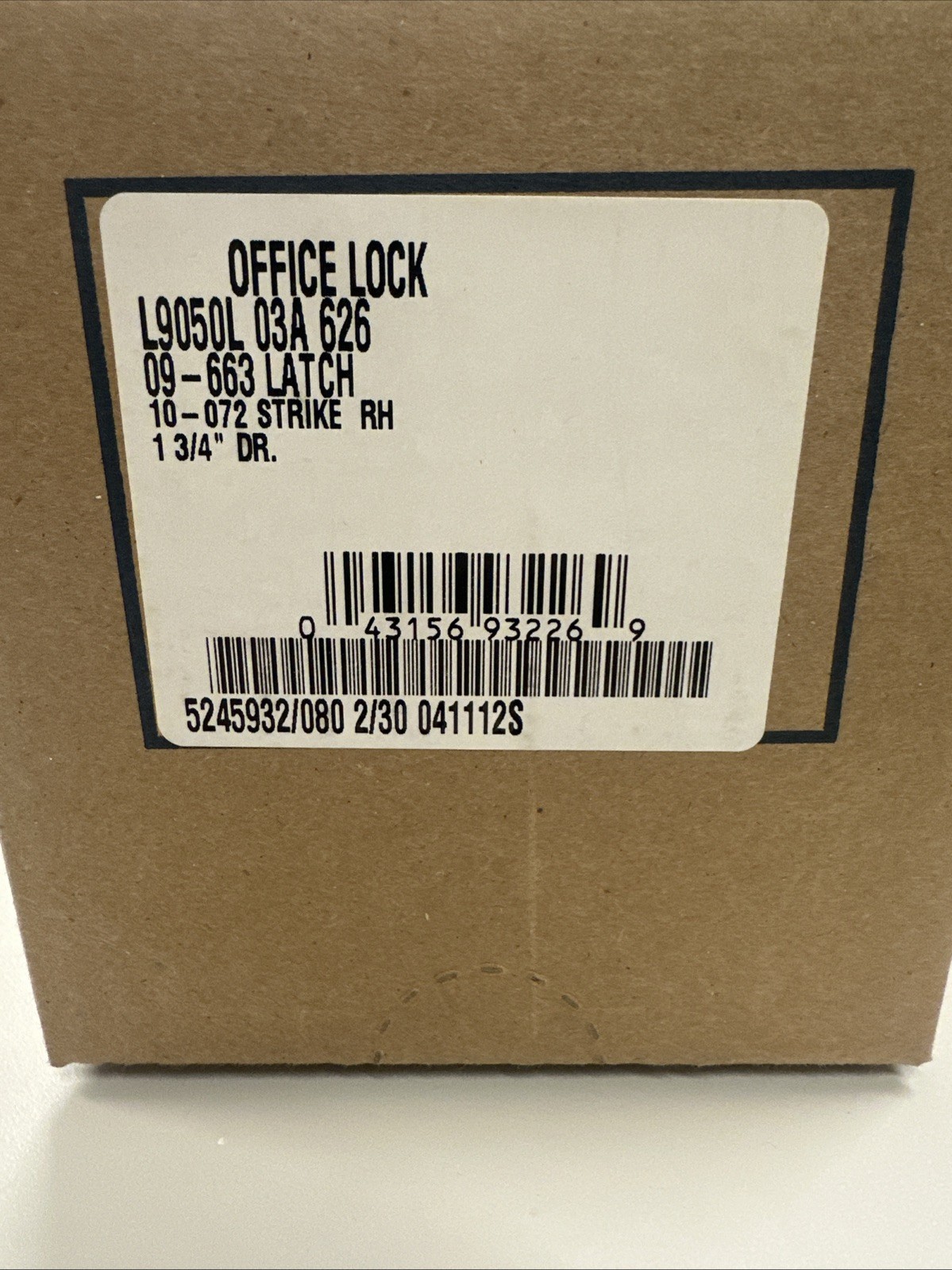 Schlage Office Lock L9050L 03A 626