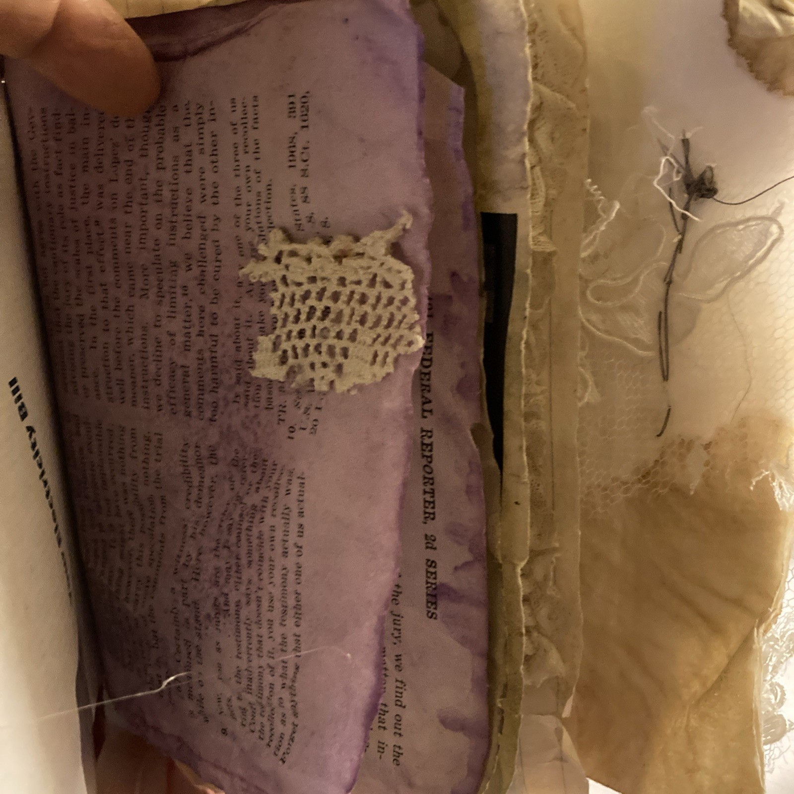 Junk Journal Intercession, Coffee Stain Pages
