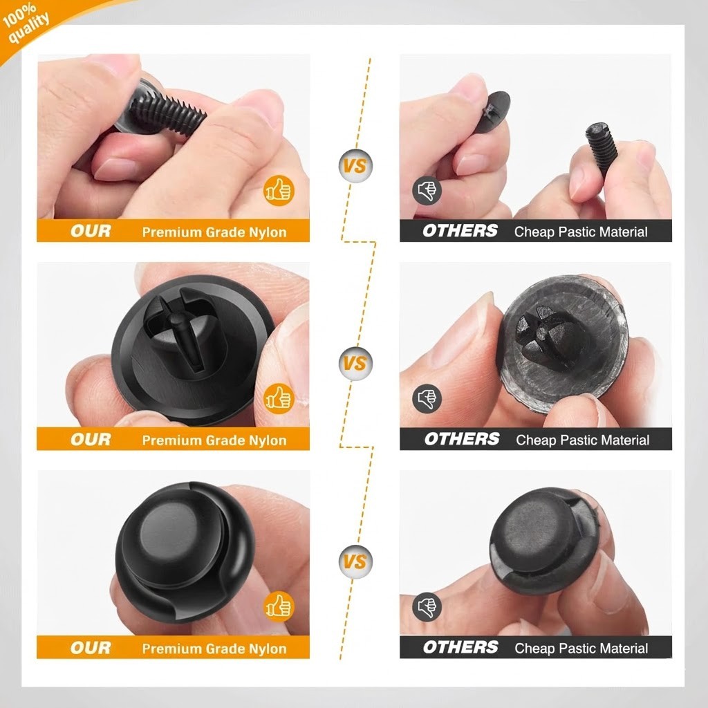 1105PCS 32 Sizes Car Retainer Clips Kit with Trim Removal Tools