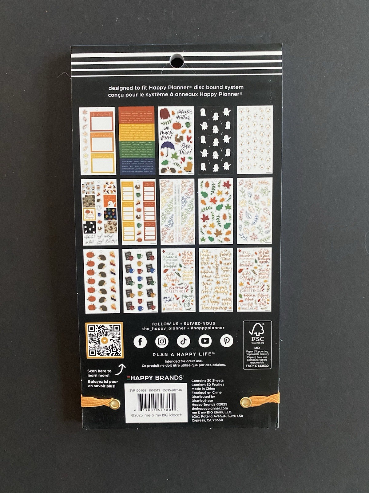 *Brand New* The Happy Planner Value Sticker Book Classic Seasonal Fall 869 Pcs