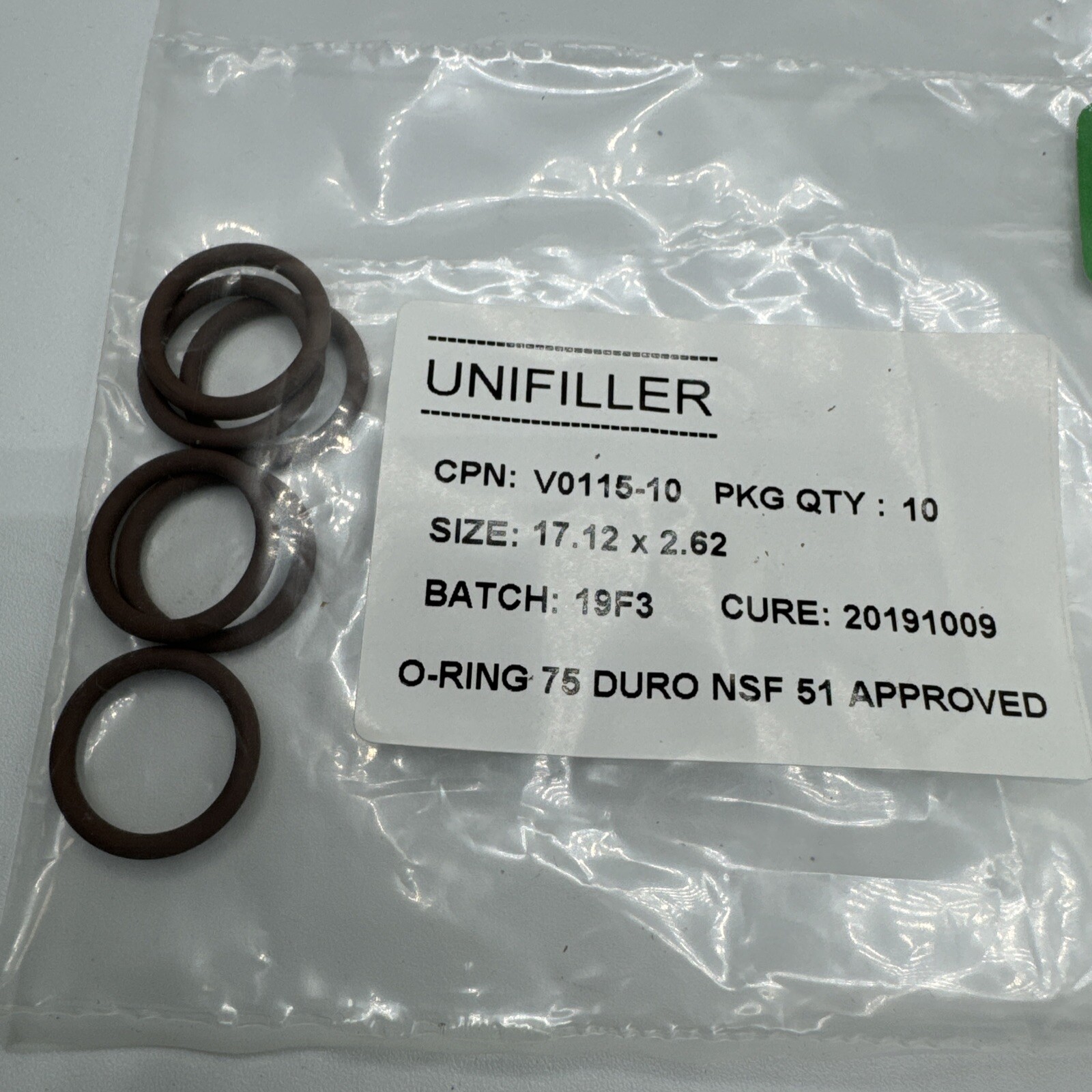Unifiller V0115 – 6 Pack O-RING FOOD SERVICE 6PK