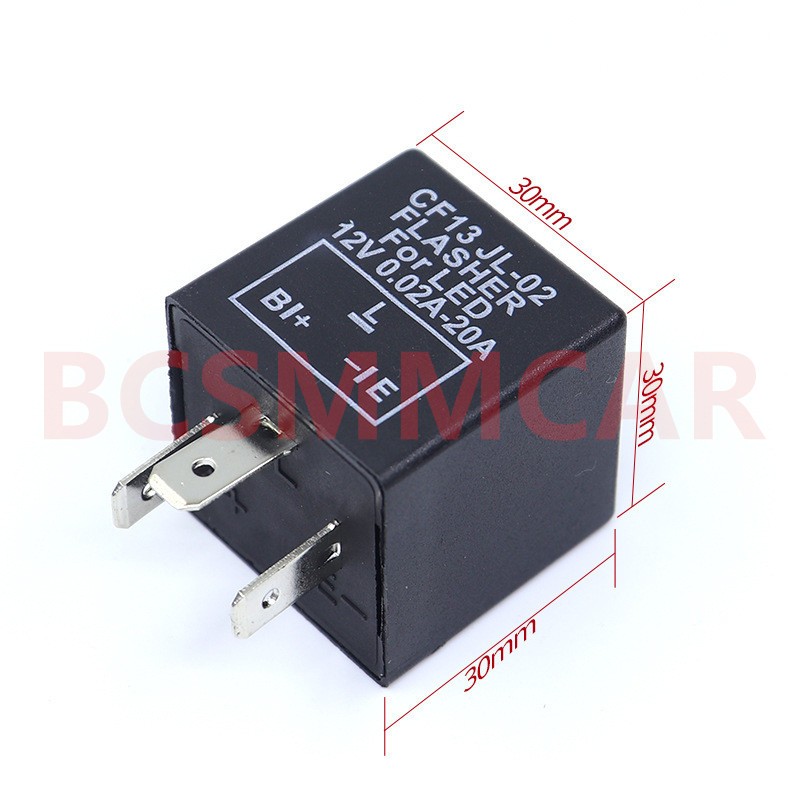 Adjustable Power LED Flasher Relay Turn Signal Blinker Light for Car 3 Pin 12V