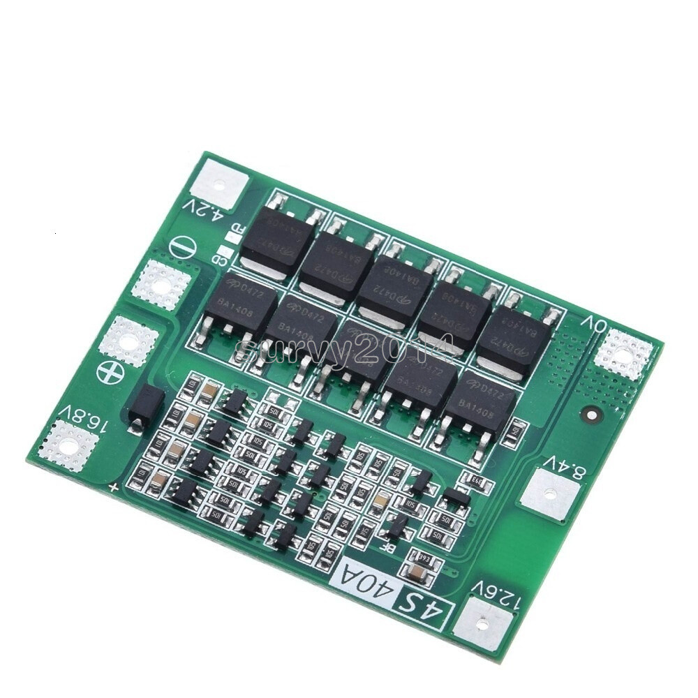 4S 40A 16.8V Li-ion Lithium Battery BMS Protection Board Charger Enhanced