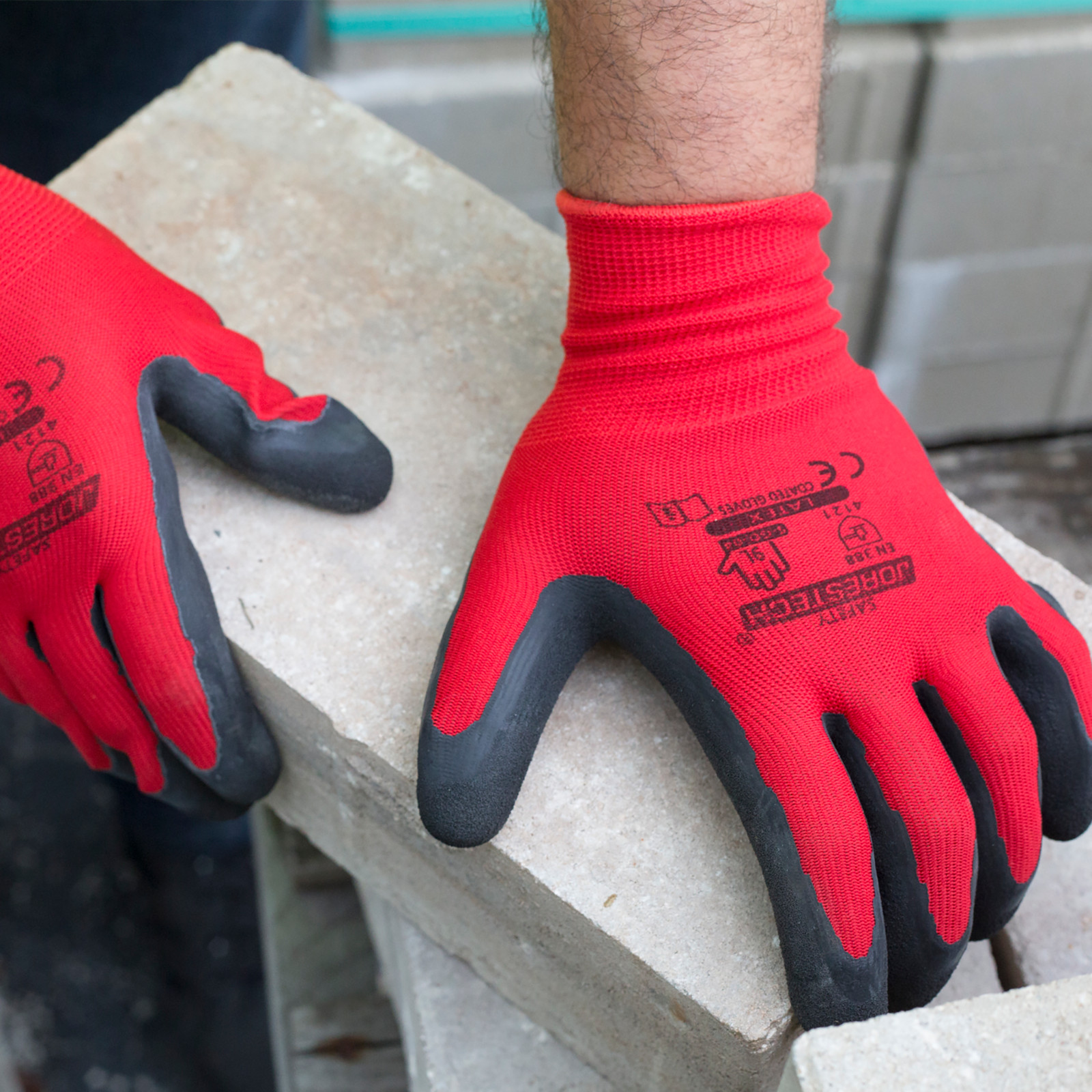 12 Polyester Mechanics Gloves Dipped w/ Latex light weight JORESTECH