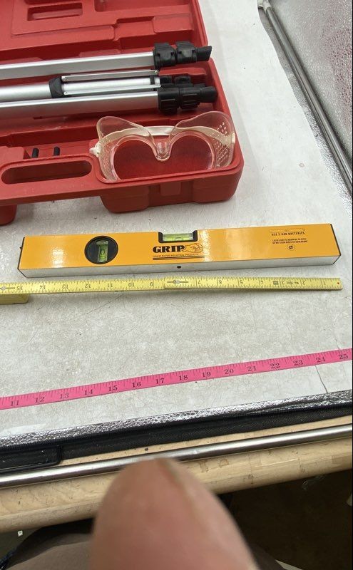 Grip 16-Inch Tripod Leveling Tool Laser Level Kit With Red Carrying Case