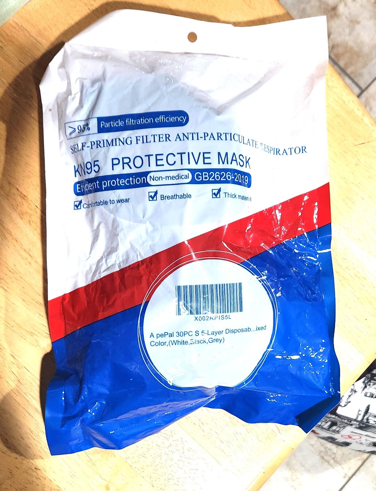 NEW KN95 Protective Masks GB2626-2019 Self Priming Non-Medical LOT OF 180 MASKS