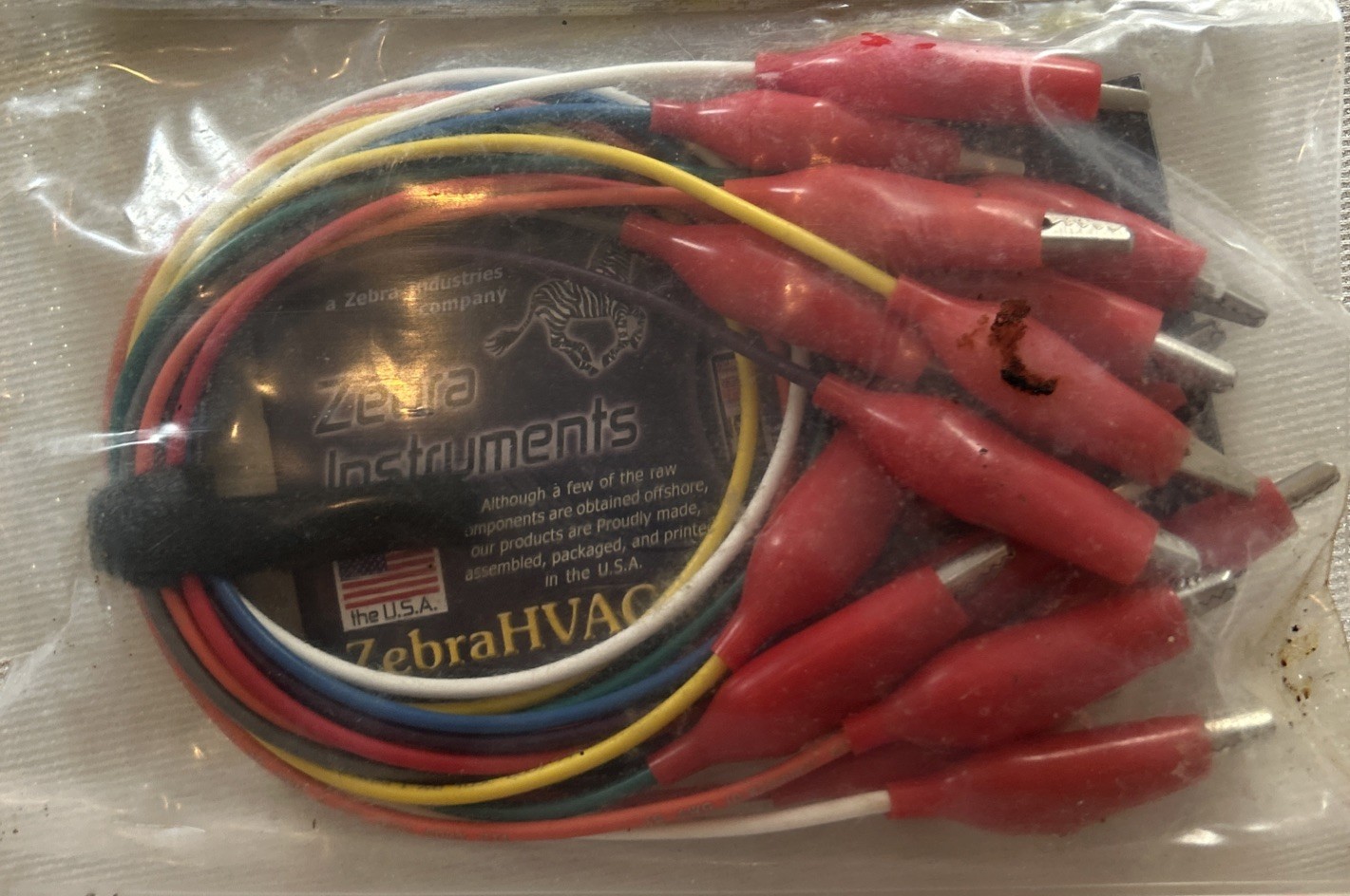 Zebra Instruments Zebra-Gators ZG003 Jumper Wires 8-Piece Alligator Lead Set Med