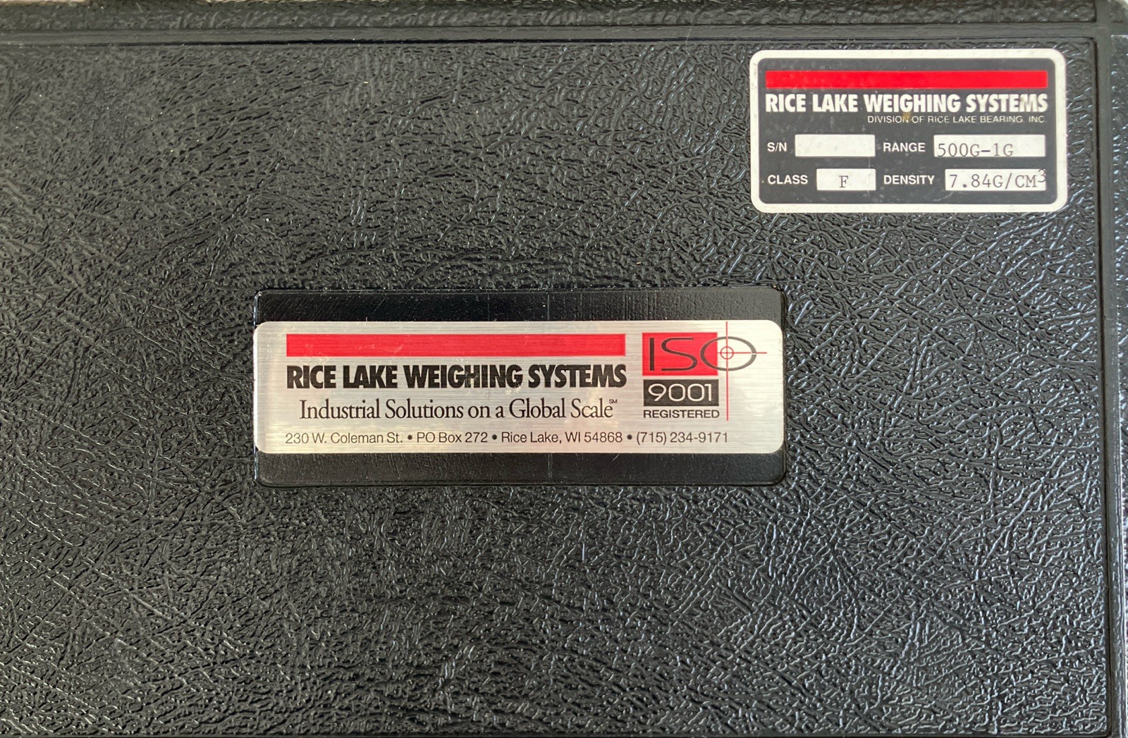 Rice Lake Weight Set 1 gram to 500 grams , 12 pcs, ASTM E617-23,