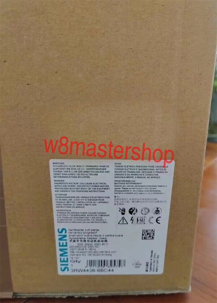 3RW4436-6BC44 One Siemens New Sealed Original Soft Starters 3RW4436-6BC44