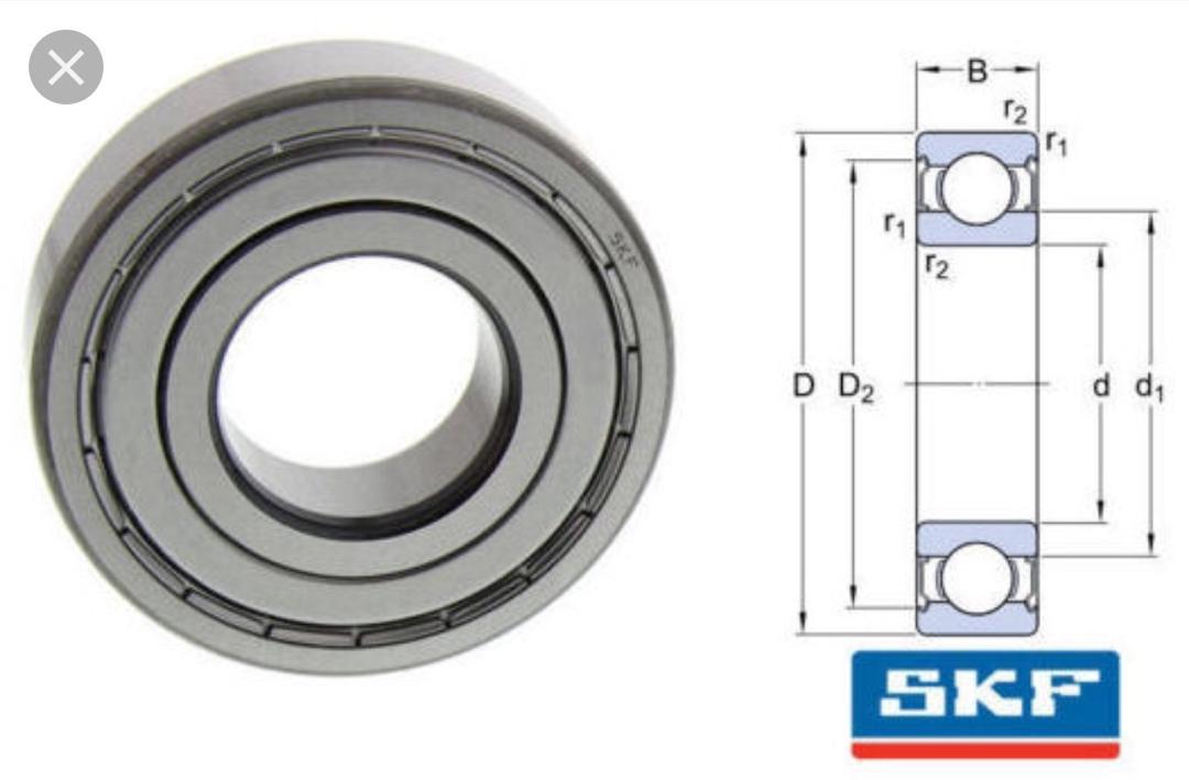 NEW METAL SHIELDED ,SKF 6203 ZZ C3 DEEP GROOVE BALL BEARING,17x40x12 mm