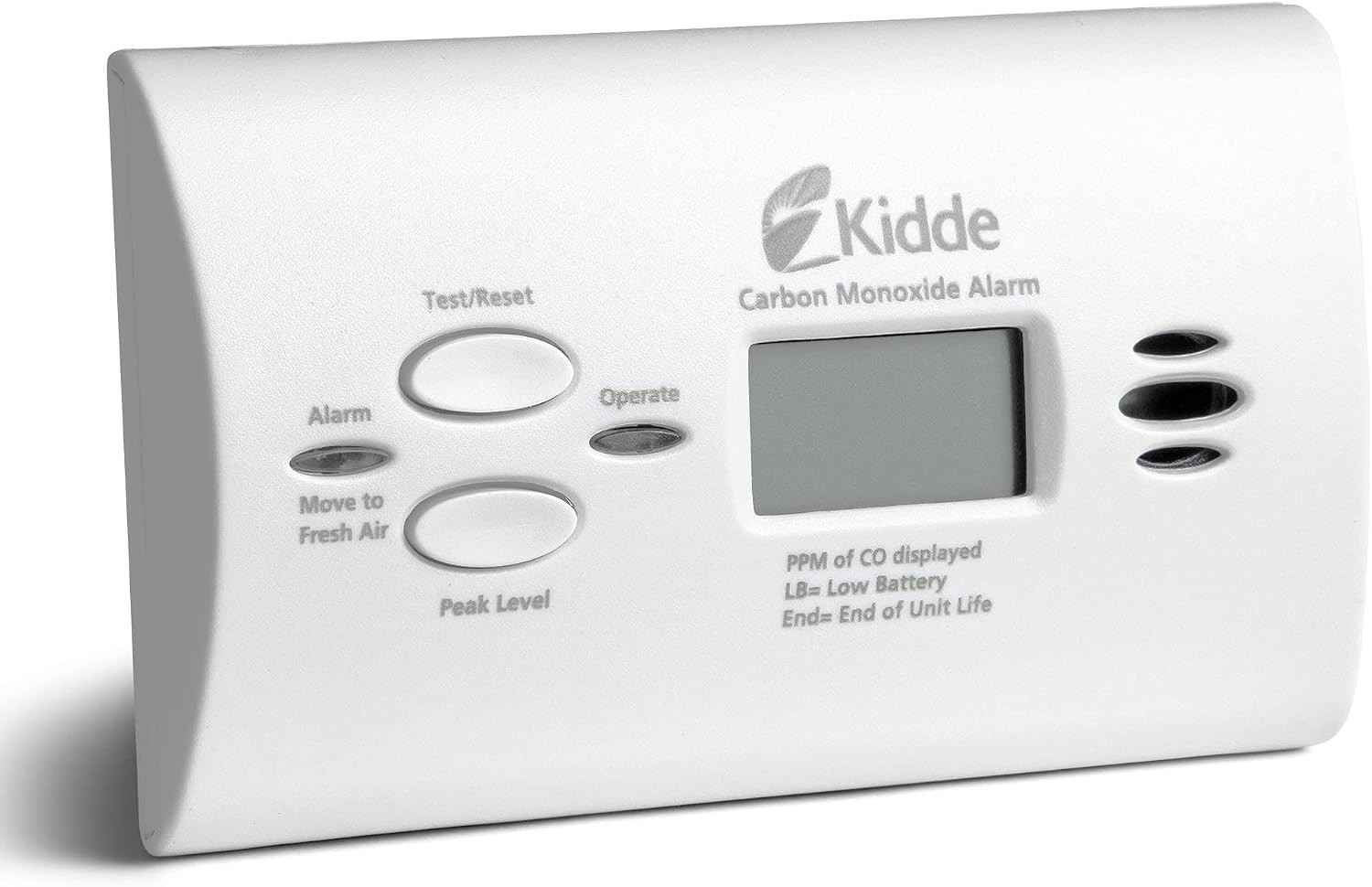 Kidde Carbon Monoxide Detector, AA Battery Powered CO Alarm 1 Pack, Detector