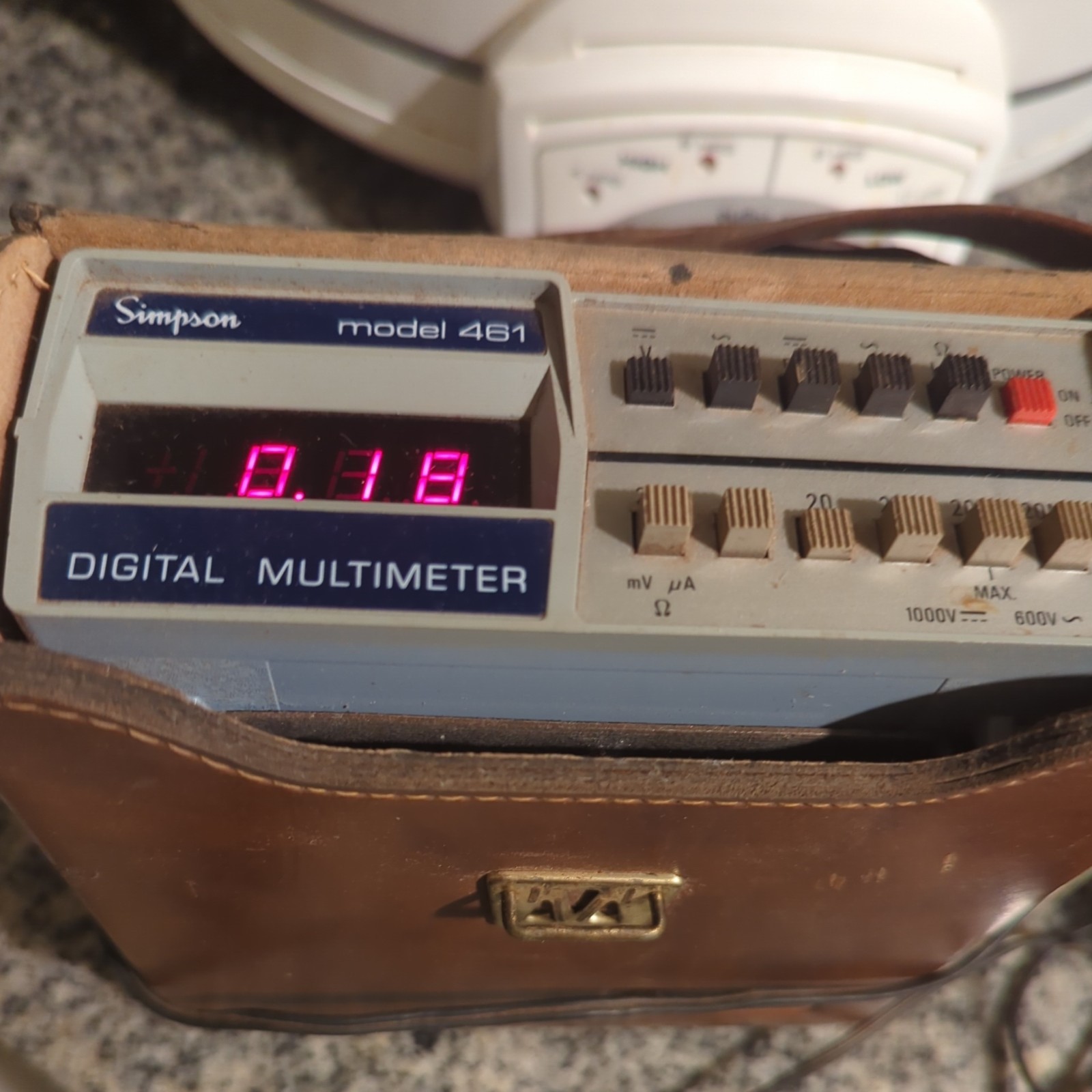 Simpson Digital Multimeter Model 461 Leather Case & manuel