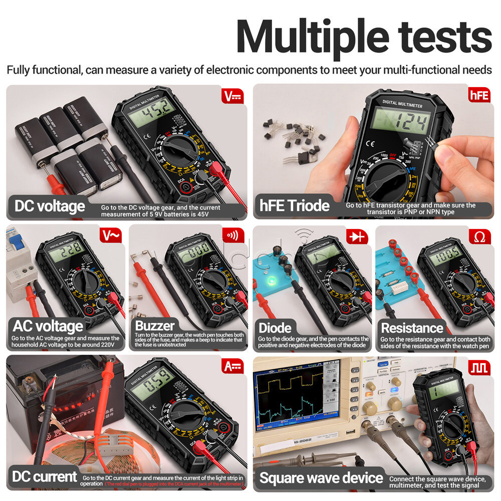 ANENG SZ308 Mini Digital Multimeter AC DC Voltage Current Resistance Meter 1999